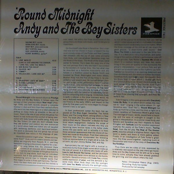 Andy And The Bey Sisters — 'Round About Midnight
