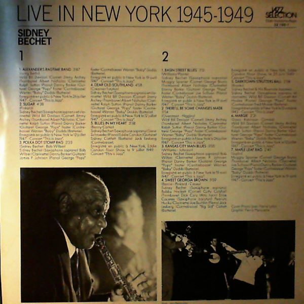 Bechet Sidney — Live In New York 1945-1949