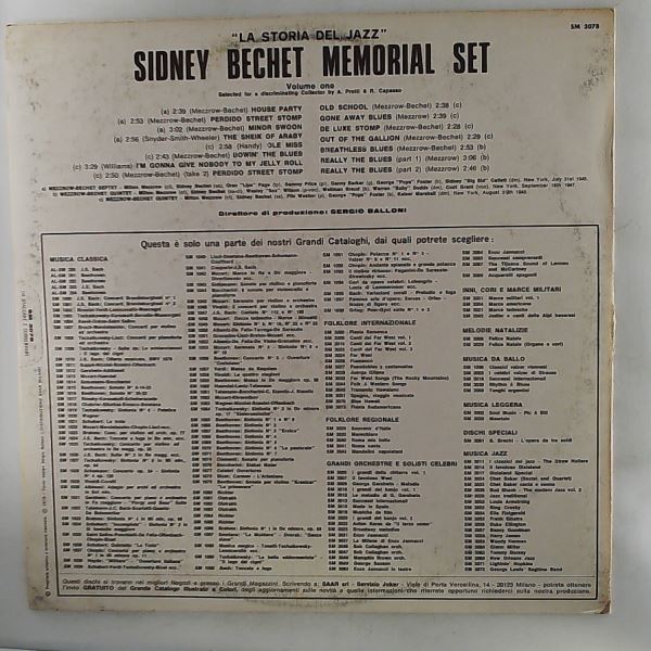 Bechet Sidney — Memorial Set Vol. 1 (La Storia Del Jazz)