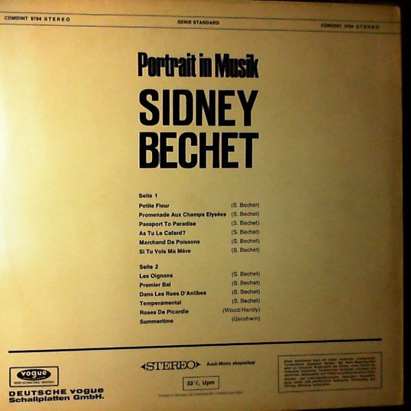 Bechet Sidney — Portrait In Musik