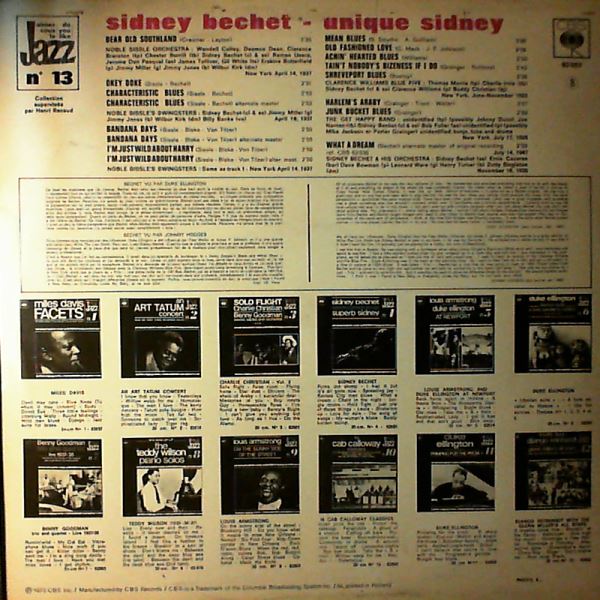 Bechet Sidney — Unique Sidney