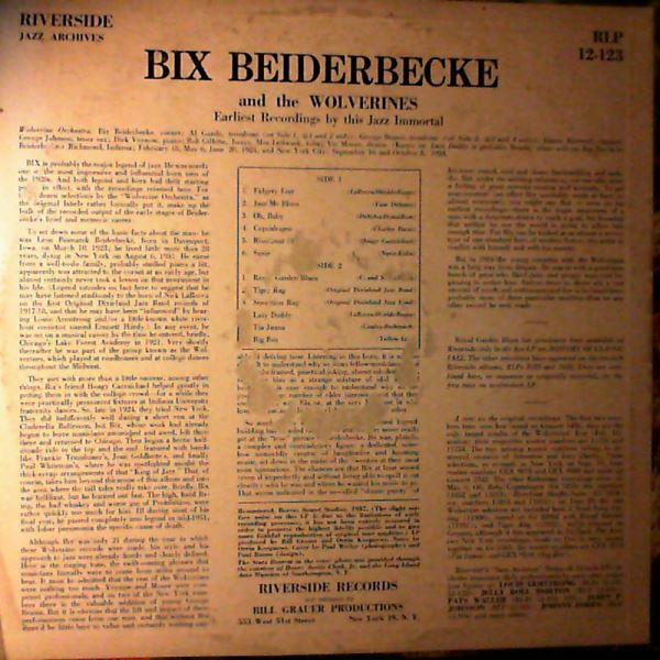 Beiderbecke Bix and Wolverines — Beiderbecke Bix and Wolverines
