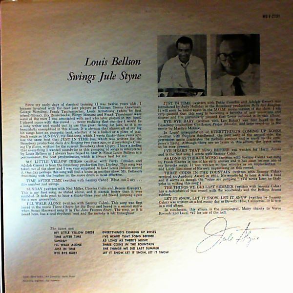 Bellson Louis — Bellson Louie Swings Jule Styne