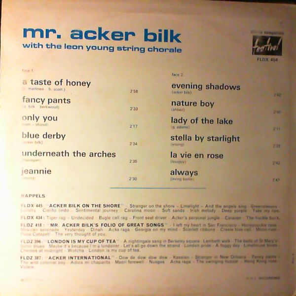 Bilk Acker & Leon Young String Chorale — Mr. Bilk Acker with Leon Young String Chorale