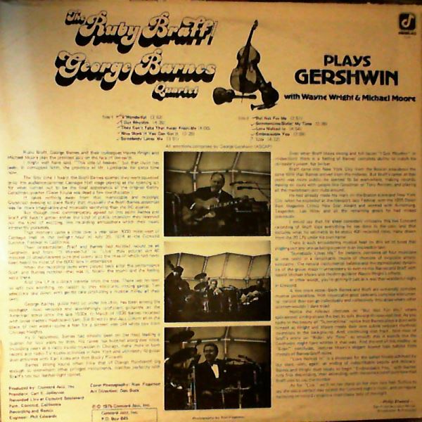 Braff Ruby & Barnes George Quartet — Plays Gershwin