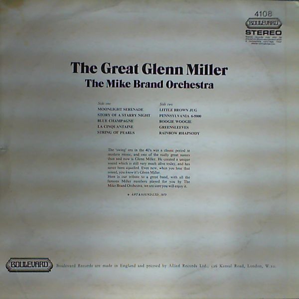 Brand Mike Orchestra — The Great Glenn Miller