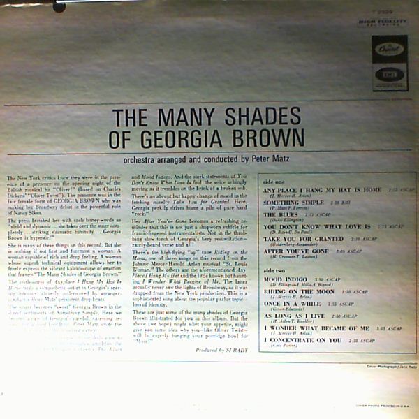 Brown Georgia — Many shades of Georgia Brown