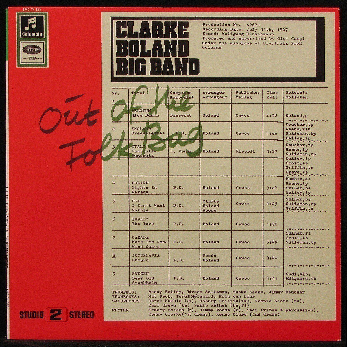 Clarke Boland Big Band — Out Of The Folk Bag