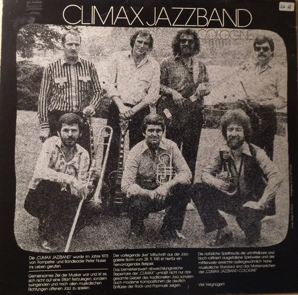 Climax Jazzband Cologne — Live In Der Jazzgalerie Bonn