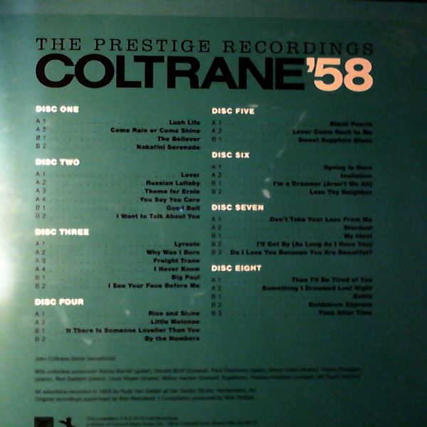 Coltrane John — Coltrane '58: The Prestige Recordings