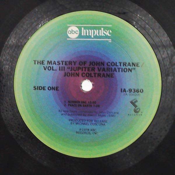 John Coltrane — Mastery Of John Coltrane / Vol. III "Jupiter Variation"