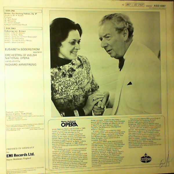 Soderstrom Elisabeth — Britten - Our Hunting Fathers / Folksongs With Orchestra