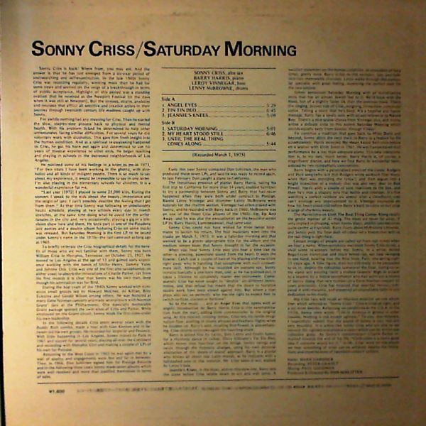 Criss Sonny — Saturday Morning