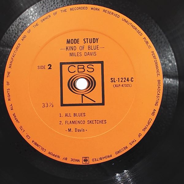 Davis Miles — Mode Study (Milestones / Kind Of Blue)