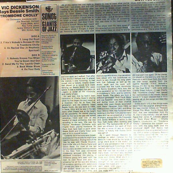 Dickenson Vic — Trombone Cholly. Vic Dickenson Plays Bessie Smith