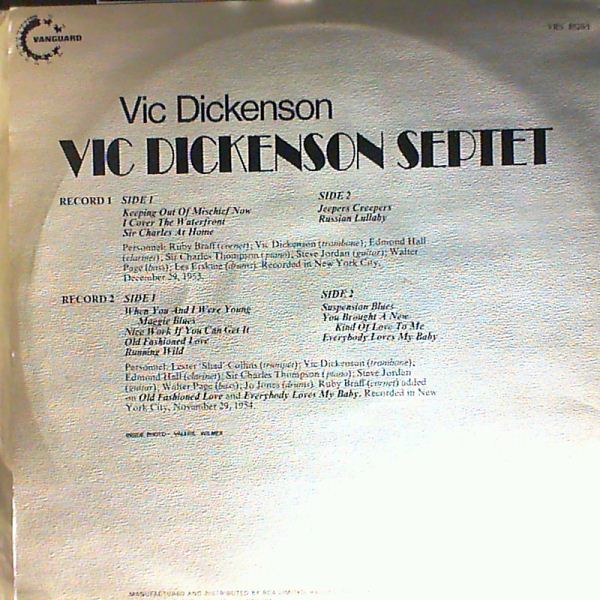 Dickenson Vic — Vic Dickenson Septet with Ruby Braff