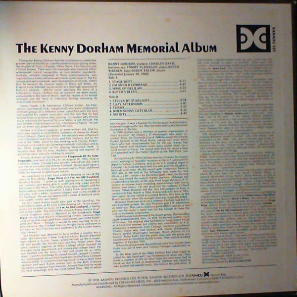 Dorham Kenny — The Kenny Dorham Memorial Album