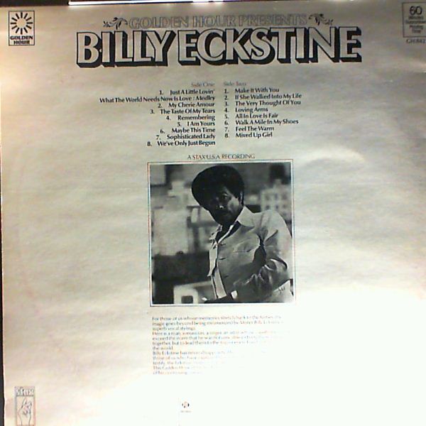 Eckstine Billy — Golden Hour present Billy