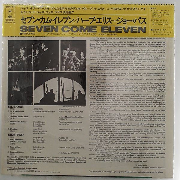 Ellis Herb, Pass Joe — Seven, Come Eleven