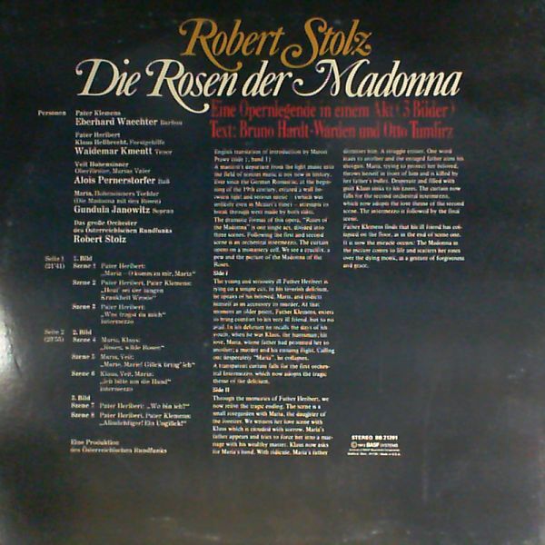 Stolz Robert (conductor) — Prawy: Die Rosen der Madonna