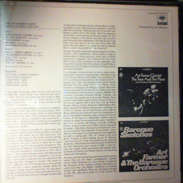 Farmer Art Quintet — Farmer Art Quintet Plays The Great Jazz Hits