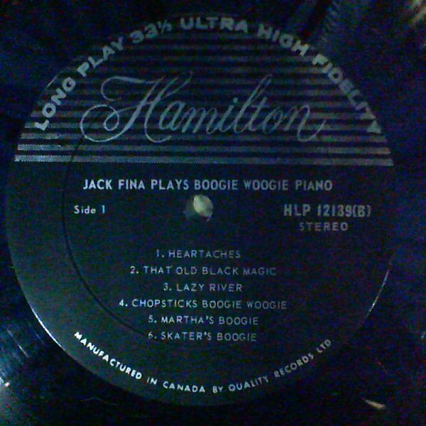 Fina Jack — Plays Boogie Woogie Piano