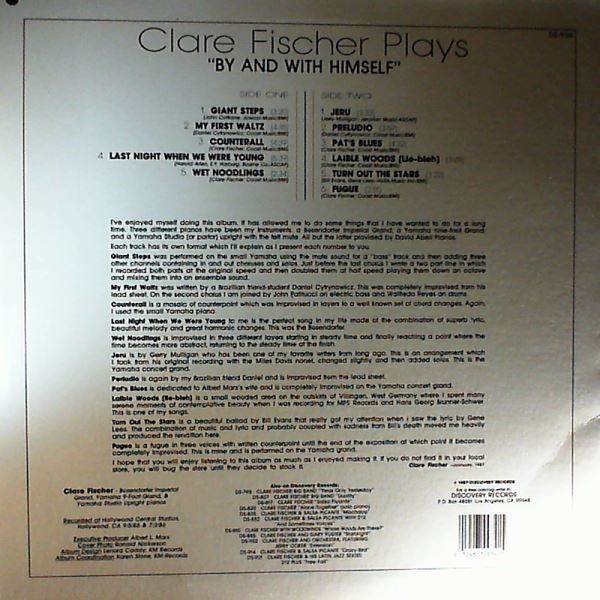 Fischer Clare — By And With Himself