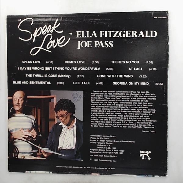Fitzgerald Ella, Pass Joe — Speak Love