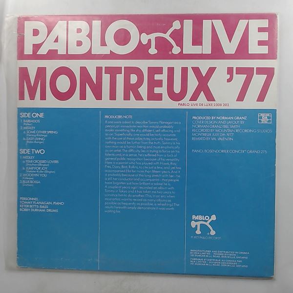 Flanagan Tommy Trio (Flanagan Tommy 3) — Montreux '77