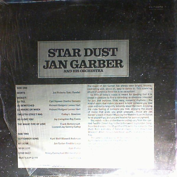 Garber Jan & His Orchestra — Star Dust