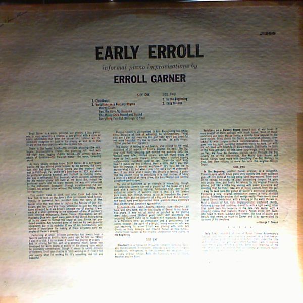 Garner Erroll — Early Erroll Informal Piano Improvisations by Garner Erroll