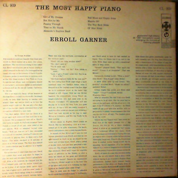 Garner Erroll — Most Happy Piano