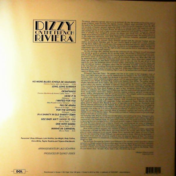 Gillespie Dizzy — Dizzy On The French Riviera