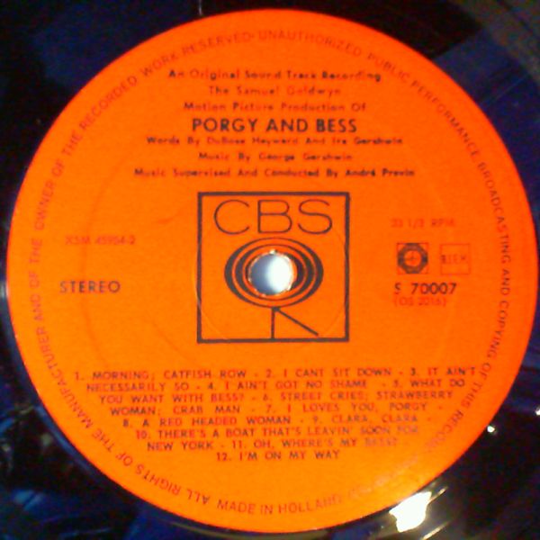 Goldwyn Samuel — Porgy and bess motion picture soundtrack