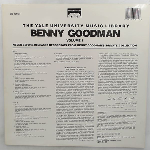 Goodman Benny — Goodman Benny Yale Archives, Volume 1