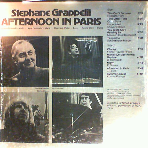 Grappelly Stephane — Afternoon In Paris