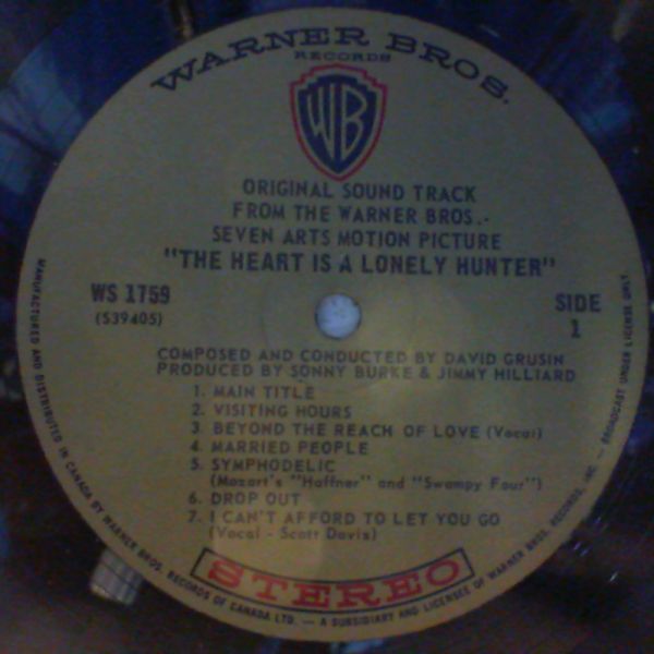 Grusin Dave — "Heart Is A Lonely Hunter". Original Motion Picture Soundtrack