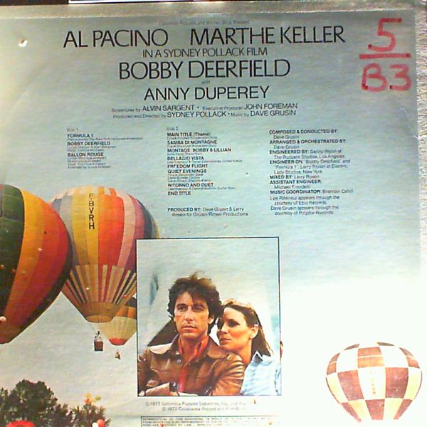 Grusin Dave — Music from soundtrack "Bobby Deerfield"