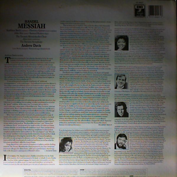 Toronto Symphony (cond. Davis Andrew) — Handel: Messiah