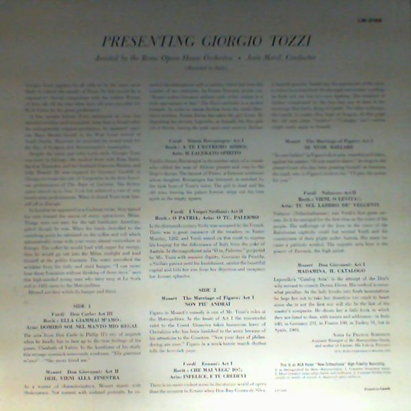 Tozzi Giorgio/Morel Jean — Verdi, Mozart