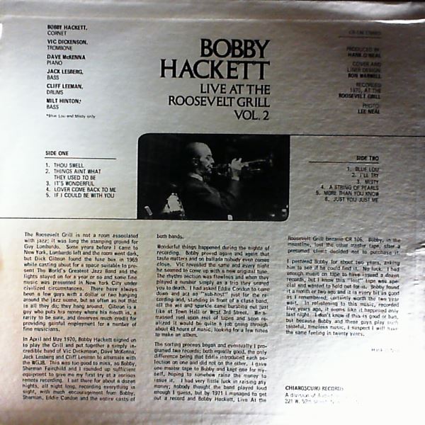 Hackett Bobby — Live At The Roosevelt Grill Vol.2