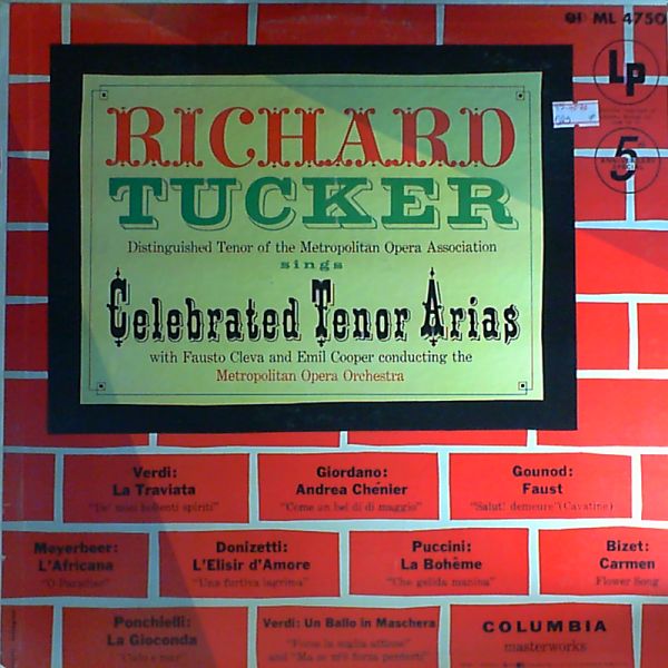 Tucker Richard — Celebrated tenor arias