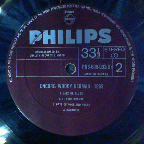 Herman Woody — Encore: Woody Herman - 1963