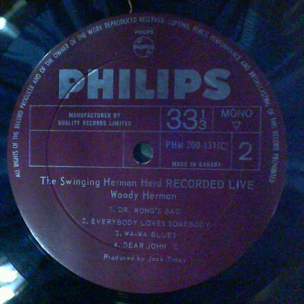 Woody Herman — Swinging Herman Herd - Recorded Live
