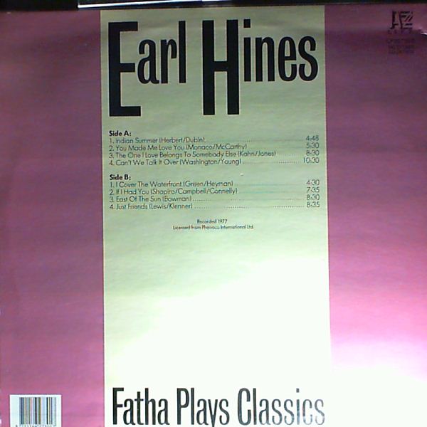 Hines Earl — Fatha plays classics