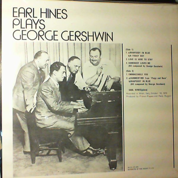 Hines Earl — Hines Earl Plays Gershwin George