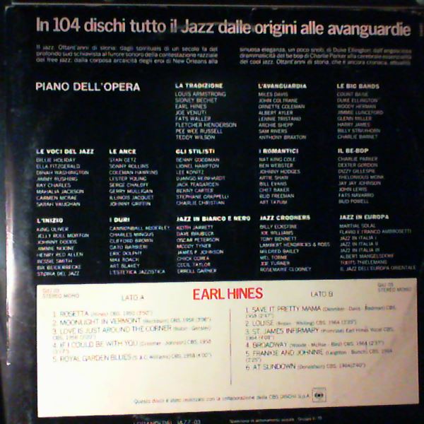 Hines Earl — Hines Earl (I Grandi Del Jazz - 03)