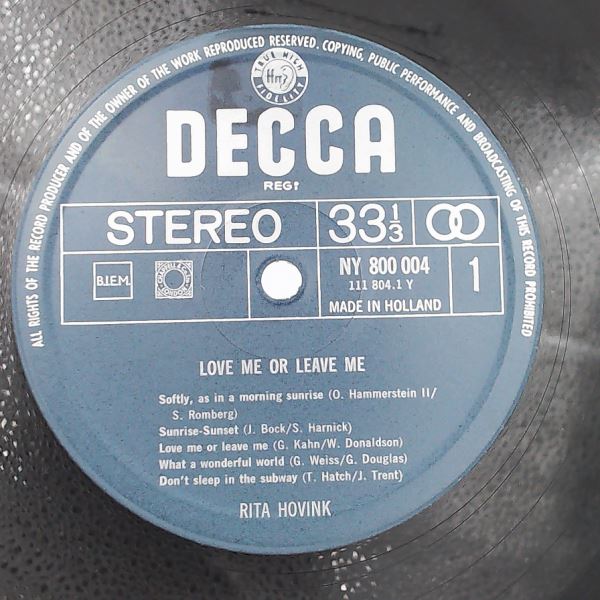 Hovink Rita — Love Me Or Leave Me