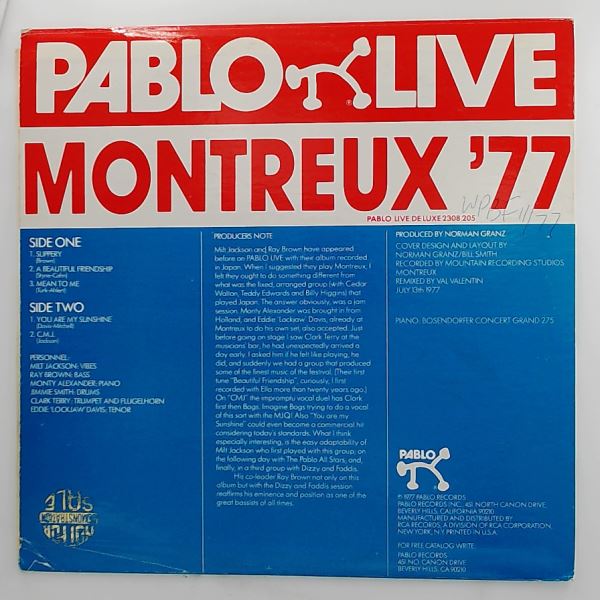 Jackson Milt & Brown Ray — Montreux '77
