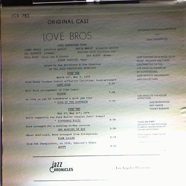 Jazz Repertory Band — Love Bros.